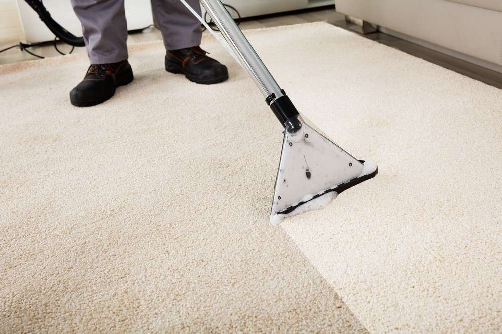Professional carpet cleaning in action in Downtown Chicago by Chicago Carpet Cleaners